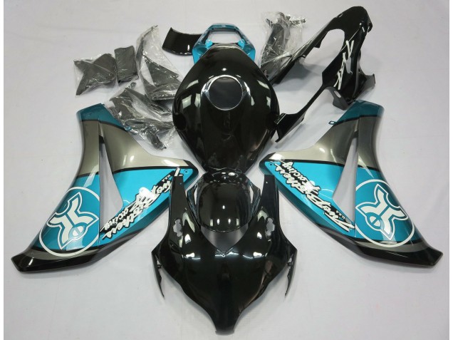 Bleu Clair Sur Noir Personnalisé 08-11 CBR1000RR Carénage Moto