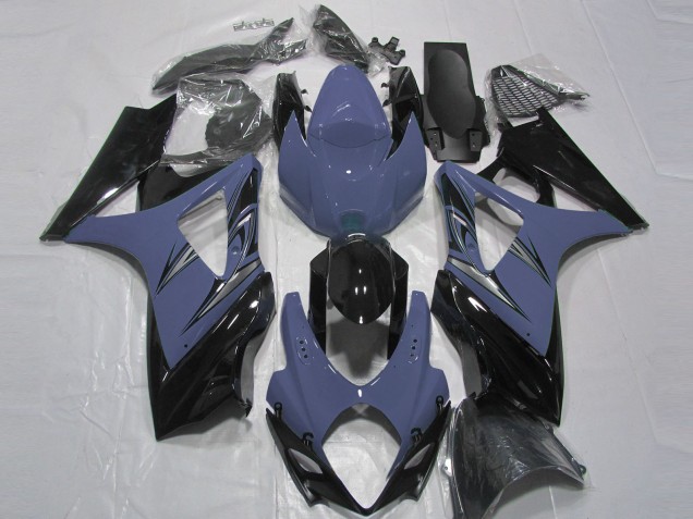Bleu Foncé & Noir 07-08 GSXR 1000 Carénage Moto