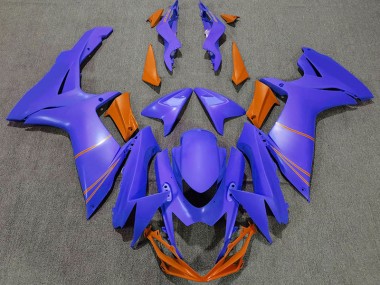 Bleu Océan Mat & Orange 11-24 GSXR 600-750 Carénage Moto