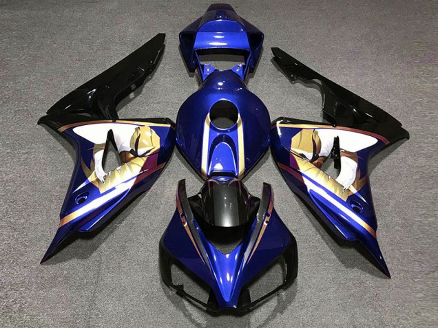 Bleu & Or 06-07 CBR1000RR Carénage Moto