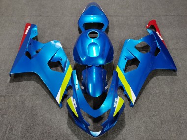Bleu Perle Jaune 04-05 GSXR 600-750 Carénage Moto
