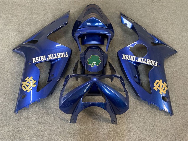 Bleu Profond 03-04 ZX6R Carénage Moto