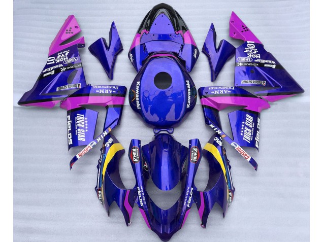 Bleu & Rose Trickstar 04-05 ZX10R Carénage Moto