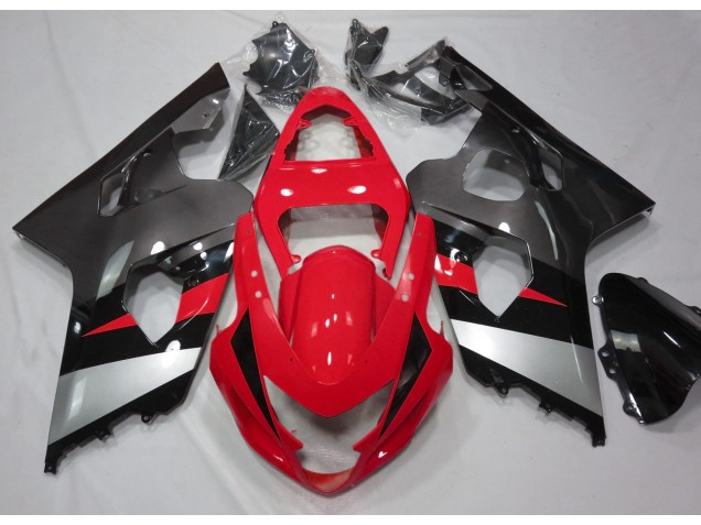 Brillant Rouge & Argent 04-05 GSXR 600-750 Carénage Moto