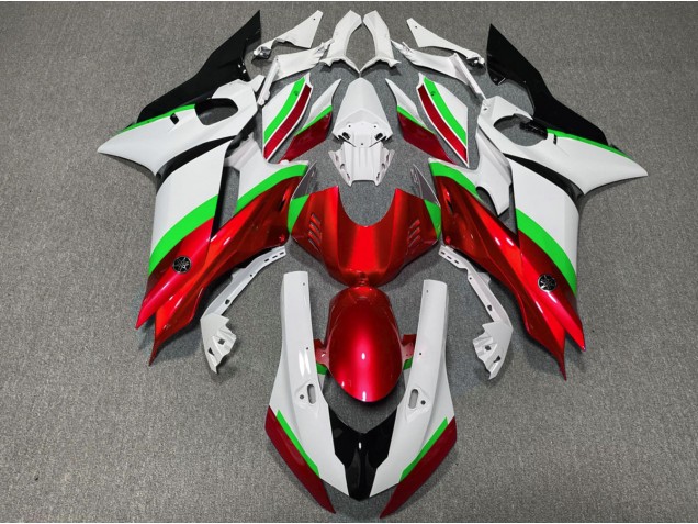 Brillant Rouge & Vert 17-21 R6 Carénage Moto