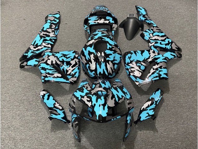 Camouflage & Cyan Clair 05-06 CBR600RR Carénage Moto