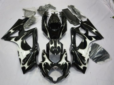 Conception Noir & Blanc 08-10 GSXR 600-750 Carénage Moto