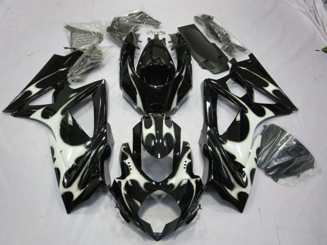 Conception Noir & Blanc 08-10 GSXR 600-750 Carénage Moto