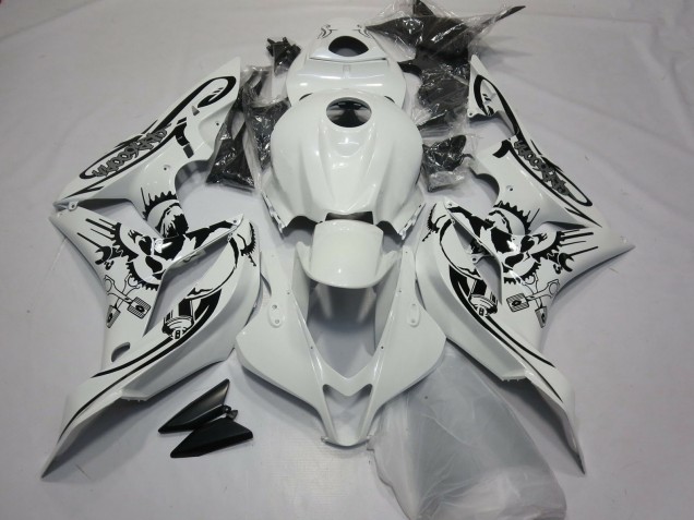 Conception Spéciale Blanc Brillant 07-08 CBR600RR Carénage Moto