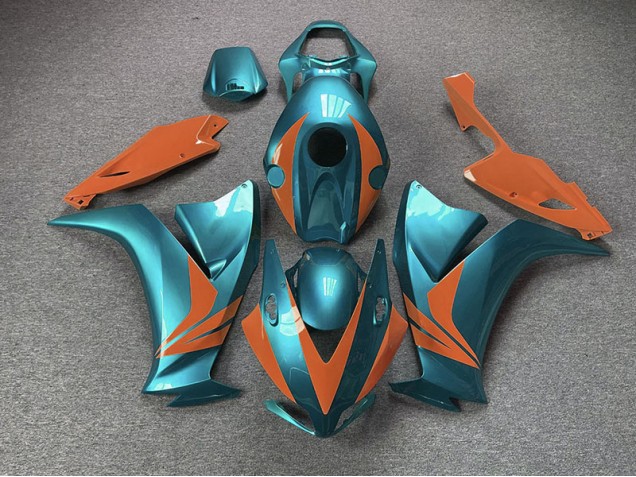 Cyan Brillant & Orange 12-16 CBR1000RR Carénage Moto