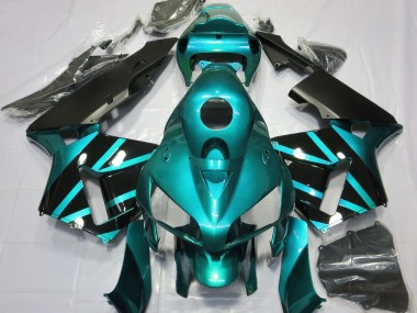 Design Bleu Sarcelle & Noir Brillant 05-06 CBR600RR Carénage Moto