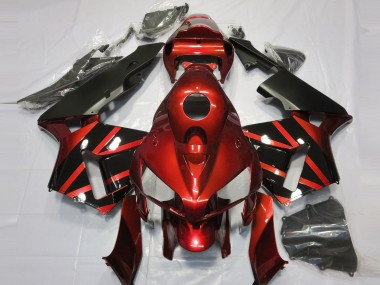 Design Rouge & Noir Brillant 05-06 CBR600RR Carénage Moto