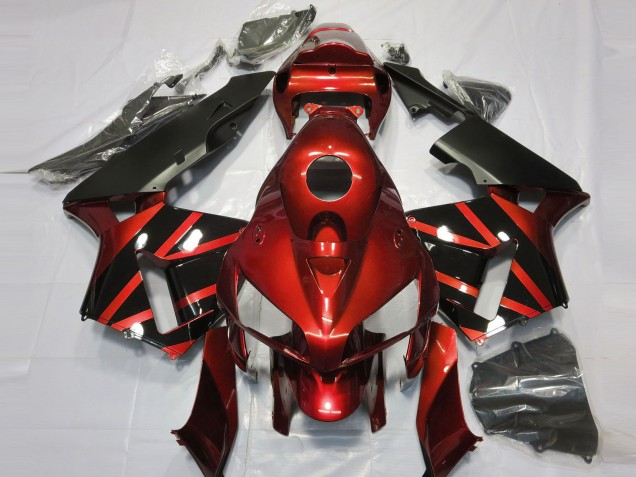 Design Rouge & Noir Brillant 05-06 CBR600RR Carénage Moto