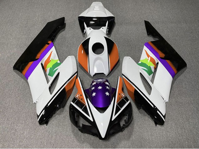Drapeau Orange & Violet 04-05 CBR1000RR Carénage Moto
