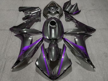 Fibre De Carbone Style W Violet 04-06 R1 Carénage Moto