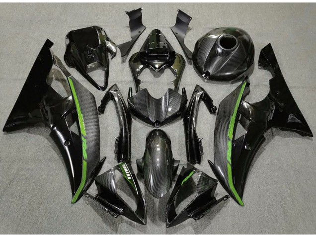 Fibre De Carbone & Vert 08-16 R6 Carénage Moto