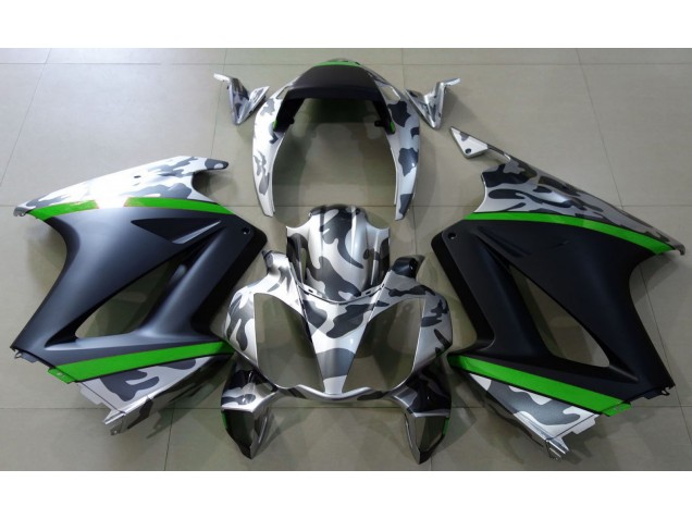 Gris Camouflage & Vert 02-12 VFR800 Carénage Moto