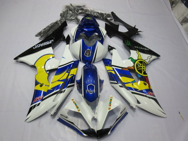 Jaune & Bleu 08-16 R6 Carénage Moto