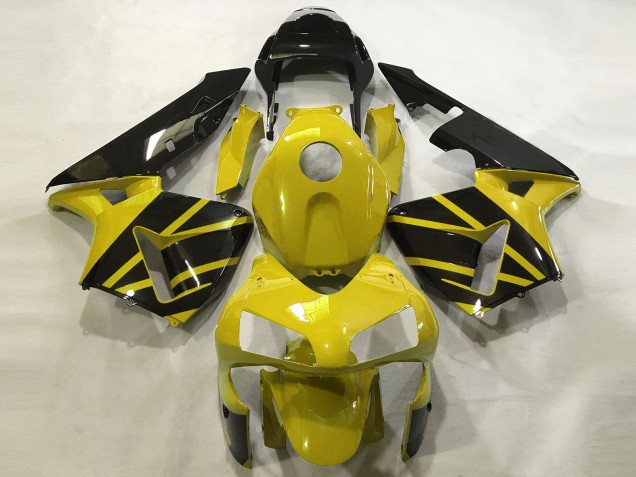Jaune Moutarde & Noir Brillant 03-04 CBR600RR Carénage Moto