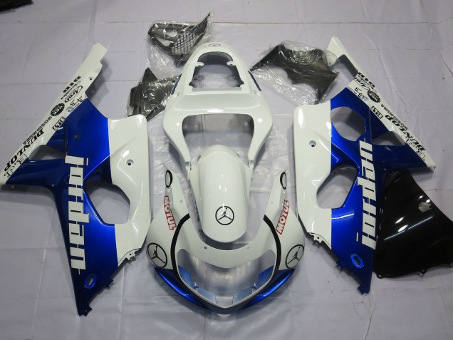 Jordan Blu E Bianco 00-02 GSXR 1000 Carénage Moto