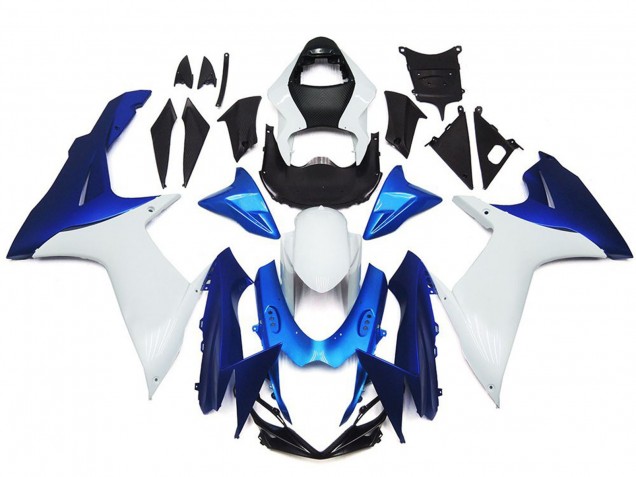 Kit De Style Uni Blanc & Bleu 11-24 GSXR 600-750 Carénage Moto