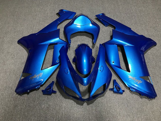 Logos Bleu Brillant & Chromés 07-08 ZX6R Carénage Moto