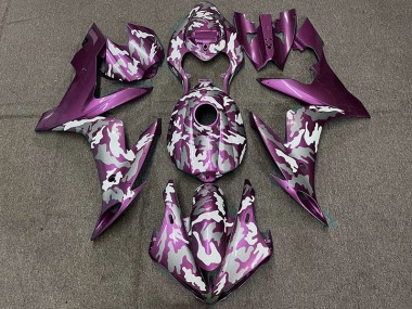 Magenta Foncé Camouflage 04-06 R1 Carénage Moto