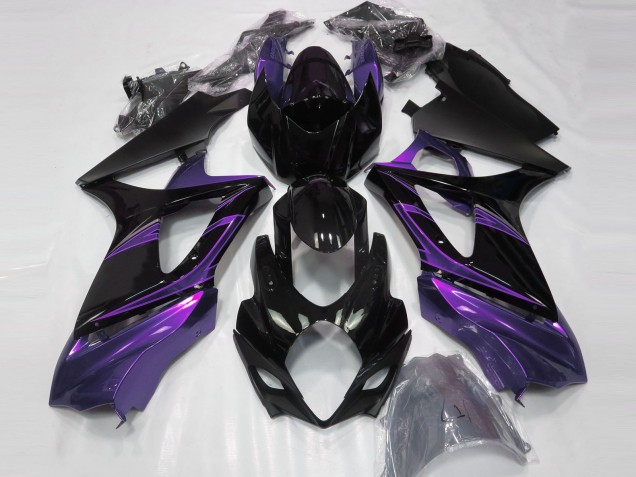 Mood Purple & Noir Brillant 07-08 GSXR 1000 Carénage Moto