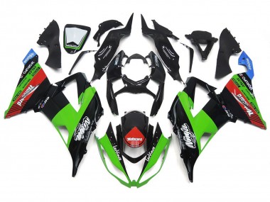 Motocard Verte & Noire 13-18 ZX6R Carénage Moto