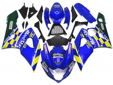 Movistar Chèque Bleu & Jaune 05-06 GSXR 1000 Carénage Moto