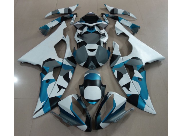 Neige Bleu Glacier Camo 08-16 R6 Carénage Moto