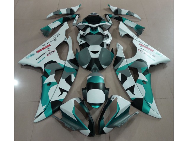 Neige Verte Écume De Mer Camo 08-16 R6 Carénage Moto
