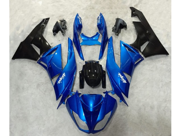 Ninja Bleu & Noir 09-12 ZX6R Carénage Moto