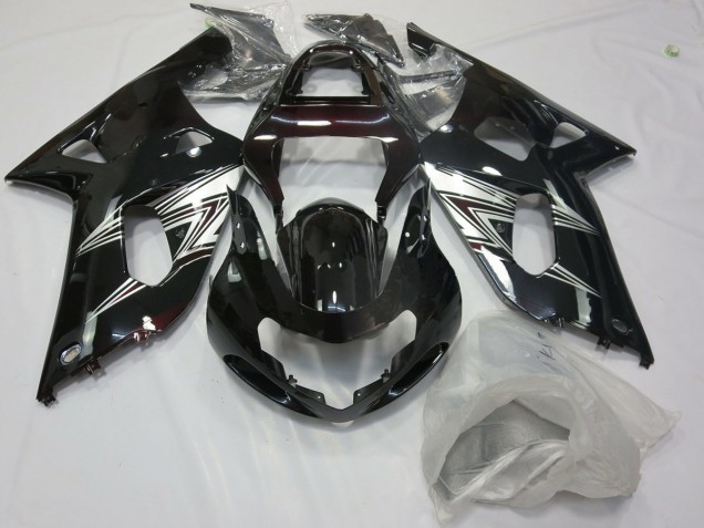 Noir Argent 01-03 GSXR 600-750 Carénage Moto