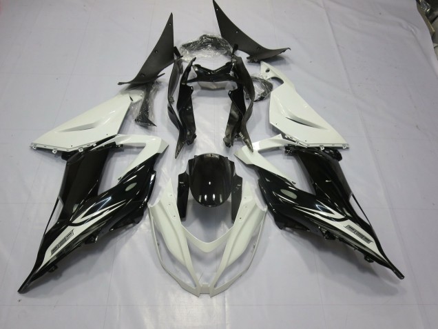 Noir & Blanc 13-18 ZX6R Carénage Moto