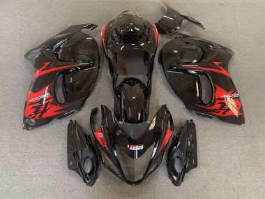 Noir Brillant Avec Logos Rouges 08-20 GSXR 1300 Carénage Moto