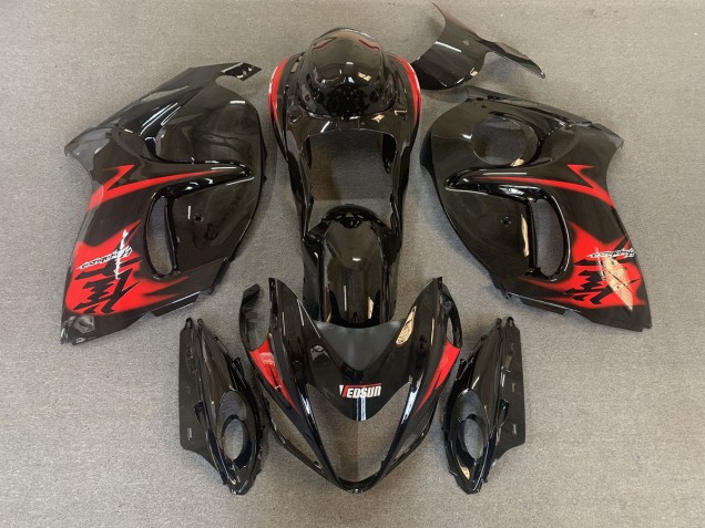 Noir Brillant Avec Logos Rouges 08-20 GSXR 1300 Carénage Moto