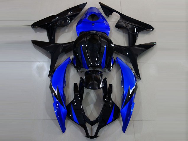 Noir Brillant & Bleu 07-08 CBR600RR Carénage Moto