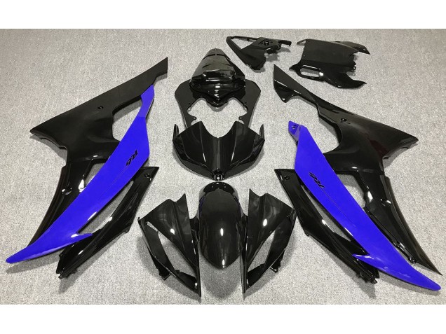 Noir Brillant & Bleu 08-16 R6 Carénage Moto