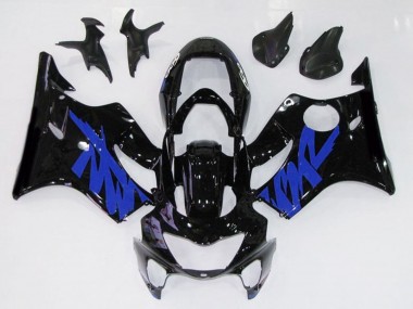Noir Brillant & Bleu 99-00 CBR600 F4 Carénage Moto