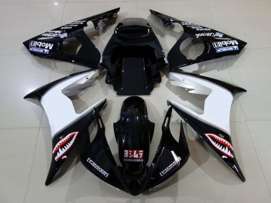 Noir Brillant & Logos 06-07 R6 Carénage Moto