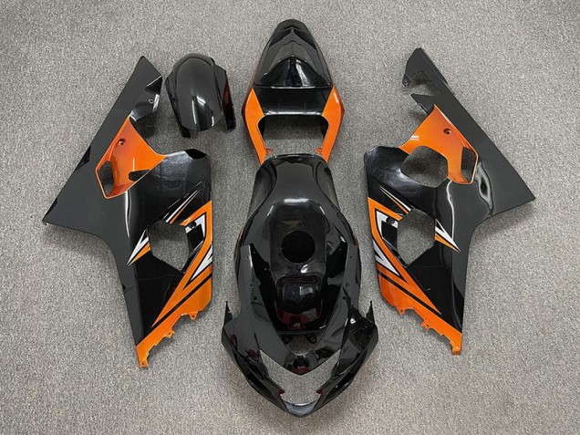 Noir Brillant & Orange 04-05 GSXR 600-750 Carénage Moto