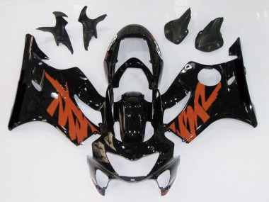Noir Brillant & Orange 99-00 CBR600 F4 Carénage Moto
