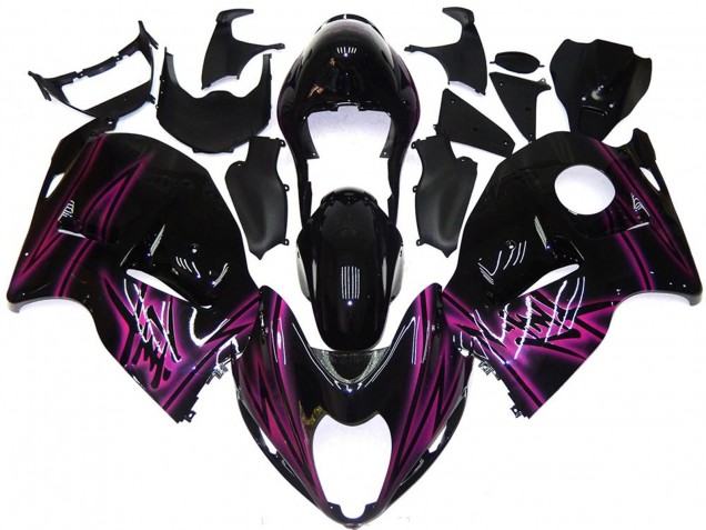 Noir Brillant Personnalisé Avec Rose 97-07 GSXR 1300 Carénage Moto