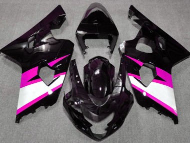 Noir Brillant & Rose 04-05 GSXR 600-750 Carénage Moto