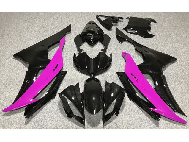 Noir Brillant & Rose 08-16 R6 Carénage Moto