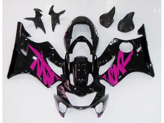 Noir Brillant & Rose 99-00 CBR600 F4 Carénage Moto
