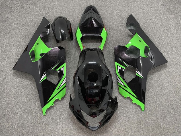 Noir Brillant & Vert 04-05 GSXR 600-750 Carénage Moto
