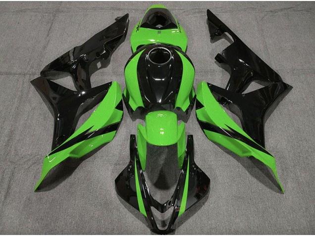 Noir Brillant & Vert 07-08 CBR600RR Carénage Moto