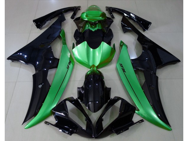 Noir Brillant & Vert Clair 08-16 R6 Carénage Moto